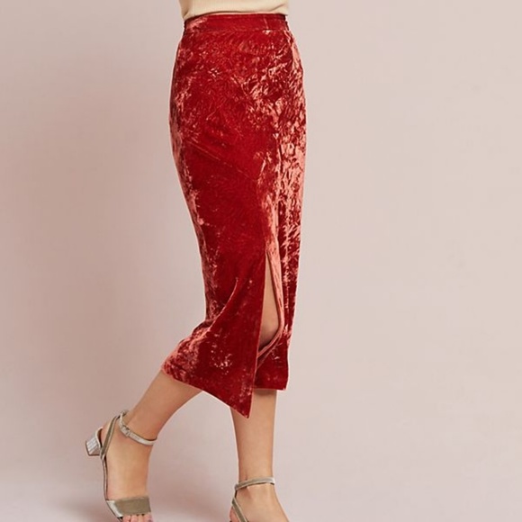 Anthropologie Dresses & Skirts - 🔮NWT Anthropologie Maeve Velvet Midi Skirt